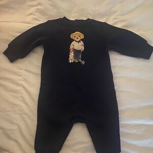 Ralph Lauren Navy Blue Bear One Piece Size 3 Months